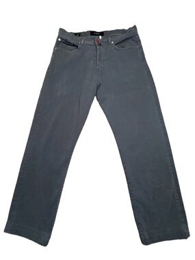 Kiton Napoli Men’s Jeans 36 Gray Straight Leg Stretch Denim Made Italy
